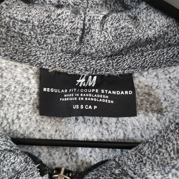 H&M Men's Full Zip Sweatshirt Hoodie Size Small - Picture 7 of 7